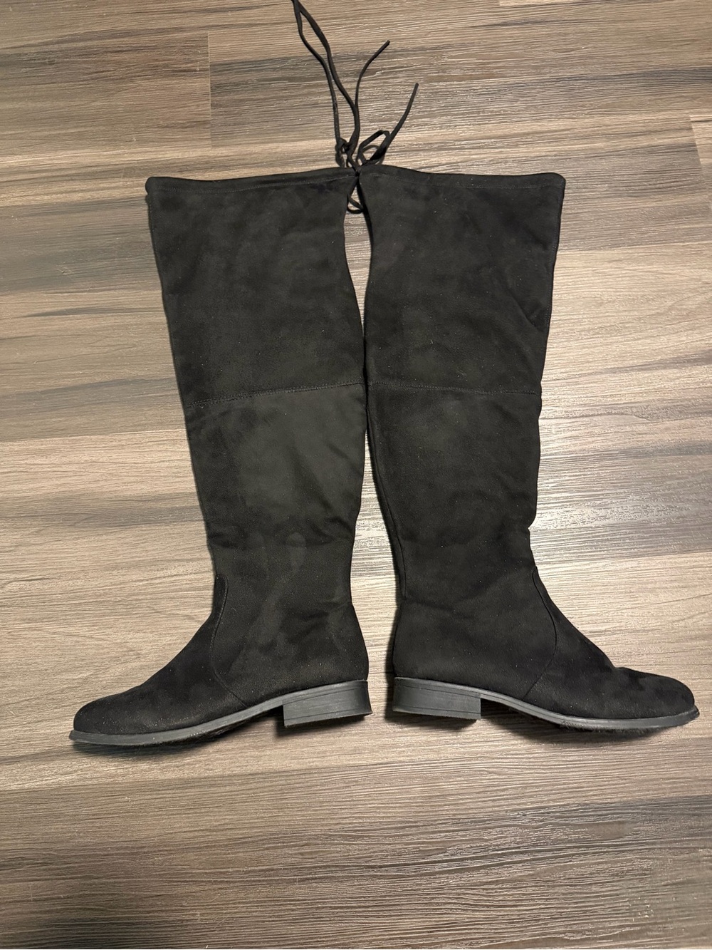Women's Black Suede Over-the-Knee Boots